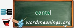 WordMeaning blackboard for cantel